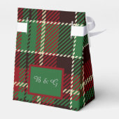 緑のスコットランドの田舎結婚式 フェイバーボックス (裏面サイド)