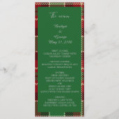 緑のスコットランドカントリーウェディングメニュー&プログラム プログラム (正面)