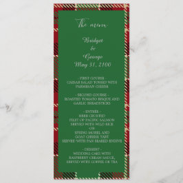 緑のスコットランドカントリーウェディングメニュー&プログラム プログラム