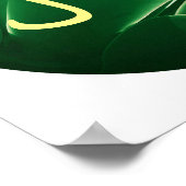 緑のスタイリッシュ植物多肉植物の喜びポスター ポスター (角)