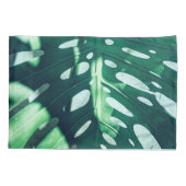 緑のスタイリッシュ椰子葉枕ケース 枕カバー (裏面)