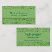 緑のスタッコの質 名刺 (正面/裏面)