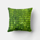 緑のステイングラスルック クッション (裏面)