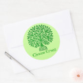 緑のステッカーを選択 ラウンドシール (封筒)