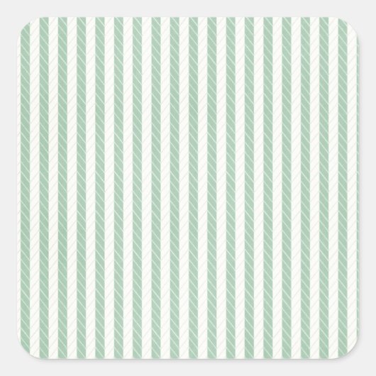 緑のステッチストライプ縫い スクエアシール (正面)