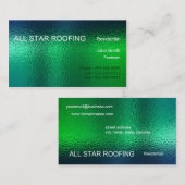 緑のステンドグラス名刺テンプレート汎用 名刺 (正面/裏面)