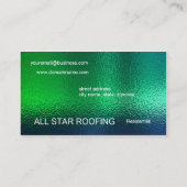 緑のステンドグラス名刺テンプレート汎用 名刺 (裏面)