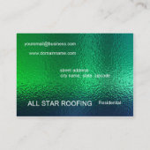 緑のステンドグラス名刺テンプレート汎用 名刺 (裏面)