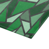 緑のステンドグラス模様の色合い カッティングボード (角)