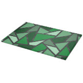 緑のステンドグラス模様の色合い カッティングボード (角)