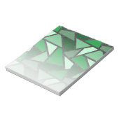 緑のステンドグラス模様の色合い ノートパッド (回転)