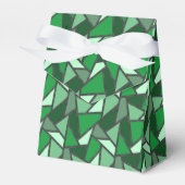 緑のステンドグラス模様の色合い フェイバーボックス (正面サイド)