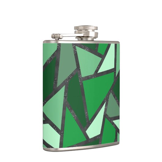 緑のステンドグラス模様の色合い フラスク (右)