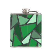 緑のステンドグラス模様の色合い フラスク (裏面)