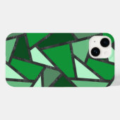 緑のステンドグラス模様の色合い Case-Mate iPhoneケース (裏面 (横))