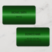 緑のステンレス鋼の外観 名刺 (正面/裏面)