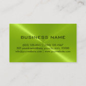 緑のステンレス鋼の金属 名刺 (裏面)