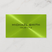 緑のステンレス鋼の金属 名刺 (正面)
