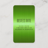 緑のステンレス鋼の金属 名刺 (裏面)