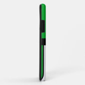 緑のストライプが付いている口ひげのStacheのレトロの髭 Case-Mate iPhoneケース (裏面/右)