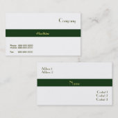 緑のストライプな名刺 名刺 (正面/裏面)