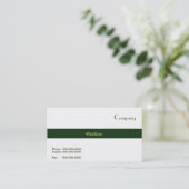 緑のストライプな名刺 名刺 (スタンド正面)