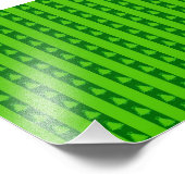 緑のストライプのクリスマスツリーパターン フォトプリント            (角)