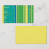 緑のストライプの名刺 名刺 (正面/裏面)