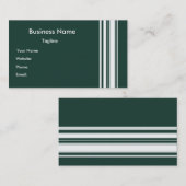 緑のストライプの名刺 名刺 (正面/裏面)