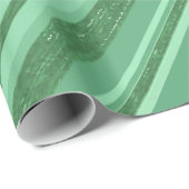 緑のストライプパターン ラッピングペーパー (ロールコーナー)