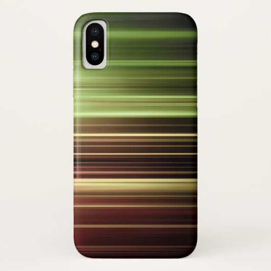 緑のストライプパターン Case-Mate iPhoneケース (裏面)