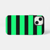 緑のストライプパターン iPhoneケース (裏面横)