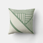 緑のストライプ三角形 クッション (裏面)