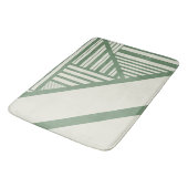 緑のストライプ三角形 バスマット (アングル)