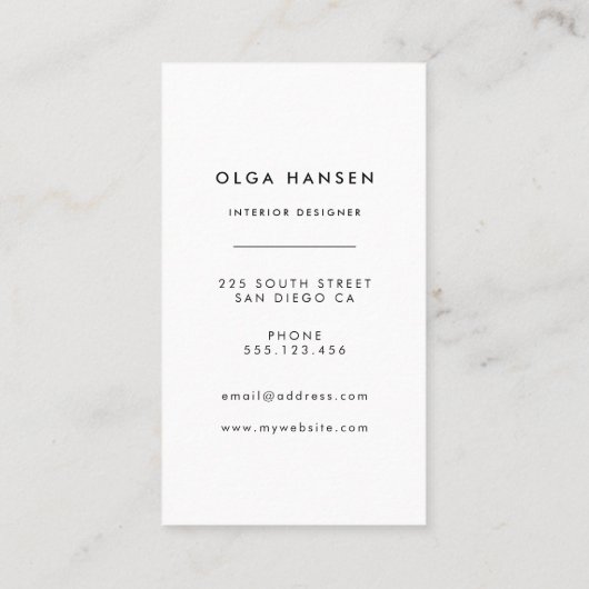 緑のストライプ縦 名刺 (裏面)