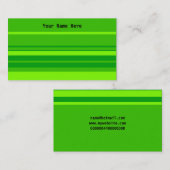 緑のストライプ、ここのあなたの名前 名刺 (正面/裏面)