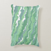 緑のストライプ アクセントクッション (裏面(縦))