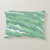 緑のストライプ アクセントクッション (裏面)