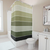 緑のストライプ シャワーカーテン (インサイチュ)