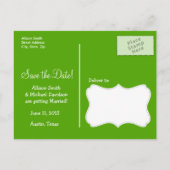 緑のストライプ; ストライプの; デイジー 案内ポストカード (裏面)