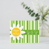 緑のストライプ; ストライプの; デイジー 案内ポストカード (スタンド正面)