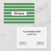 緑のストライプ 名刺 (正面/裏面)