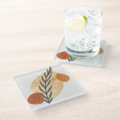 緑のストローボホ ガラスコースター (アングル)