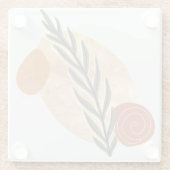 緑のストローボホ ガラスコースター (裏面)