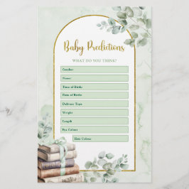 緑のストーリーブックベビー予測ゲーム