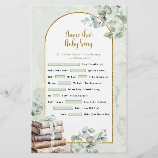 緑のストーリーブック名そのベビーソングゲーム (正面)