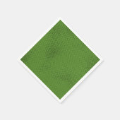 緑のスネークスキンテクスチャ スタンダードカクテルナプキン (角)