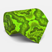 緑のスネークテクスチャタイ ネクタイ (ロール)