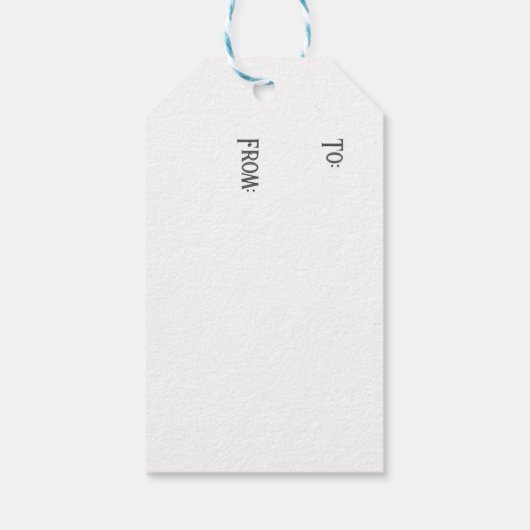 緑のスノーグローブスノーフレーク写真 ギフトタグ (裏面)