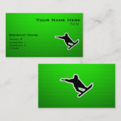 緑のスノーボード 名刺 (正面/裏面)